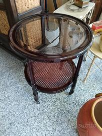 tavolino bar in mogano inglese 