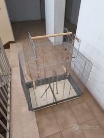 Voliera - Gabbia per uccelli + Accessori