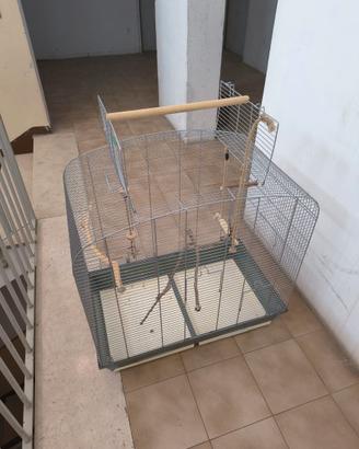 Voliera - Gabbia per uccelli + Accessori