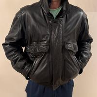 Giubbino imbottito vera pelle