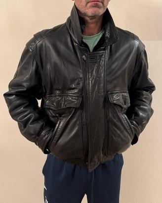 Giubbino imbottito vera pelle