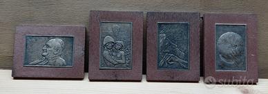 4 bassorilievi artistici Senesi Acqua vintage 