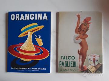 N. 2 quadretti pubblicità vintage