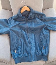 Giacca a vento scaccia acqua blu