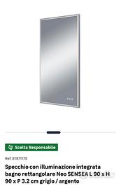 Specchio con illuminazione integrata