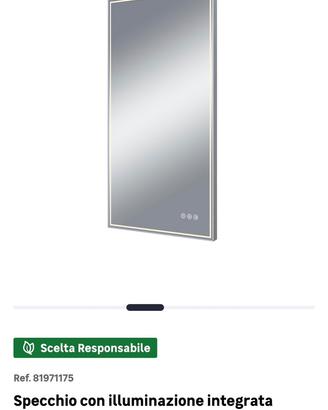 Specchio con illuminazione integrata