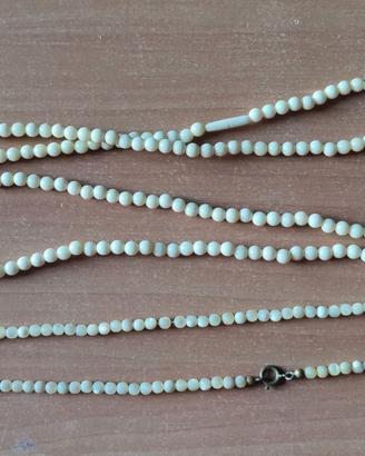 2 collane di perle da donna 
