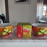 Tazze egan campo di cuori e zuccheriera