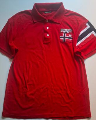 Napapijri Polo Uomo Rossa XXL 100% Cotone
