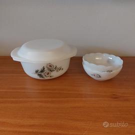 Ciotola con coperchio e 2 ciotoline Arcopal france