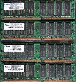 4 memorie Ram DDR da 512 M_PC 3200 (kit da 2 G)