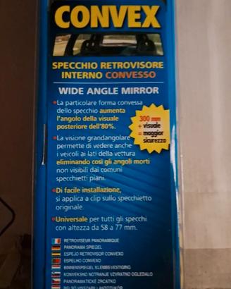 specchio retrovisore interno per auto convesso