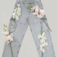 pantalone cargo Bershka grigio chiaro uomo, 40