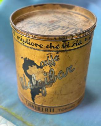 1 scatola latta vintage caffe’ Valgibar Cuniberti