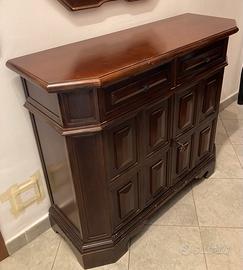 Mobile ingresso con specchio in arte povera