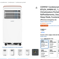 COMFEE' Condizionatore Clima Portatile 5000 BTU/H,
