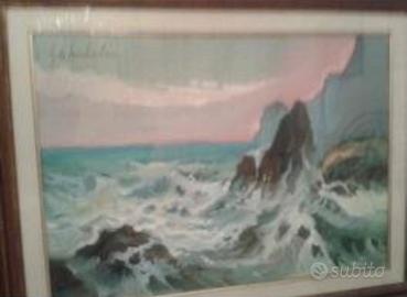 3 dipinti del 900 Giacomo de Michelis autentica