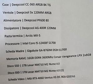 computer assemblato da professionista 