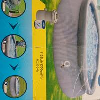 piscina da giardino con bordo gonfiabile completa