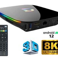 SMART TV BOX 8K ANDROID 12 WIFI 5G CON 8GB DI RAM