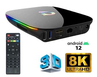 SMART TV BOX 8K ANDROID 12 WIFI 5G CON 8GB DI RAM
