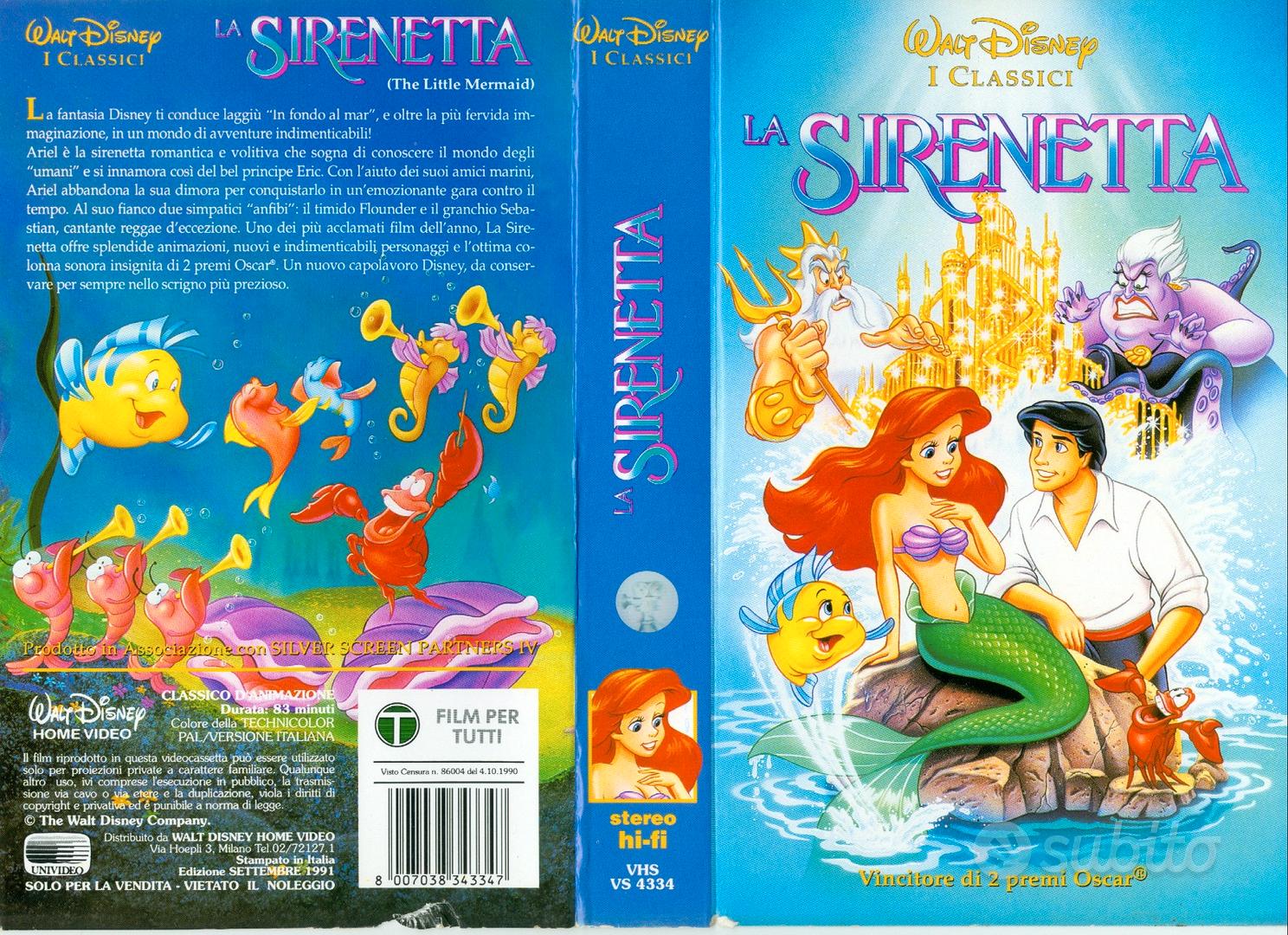 Vhs La Sirenetta Walt Disney Collezionismo In Vendita A Torino 7037