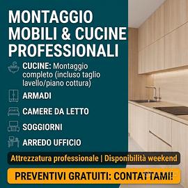 Montaggio Mobili , Cucine e Arredamento .