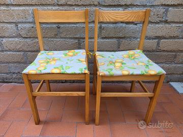 Sedie in Legno Complete Di Cuscino