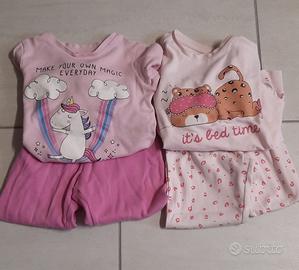 2 pigiami OVS bambina rosa