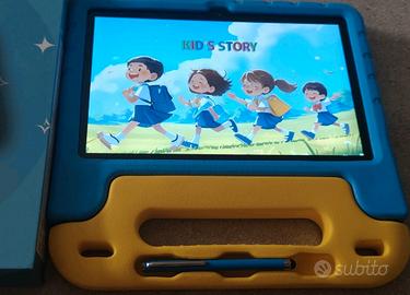 Tablet Bambini 10" Android 15 + Custodia Blu 128/3
