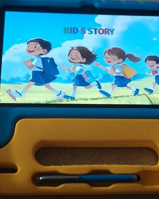 Tablet Bambini 10" Android 15 + Custodia Blu 128/3