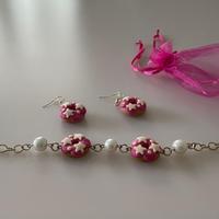 Set braccialetto e orecchini donna in Fimo