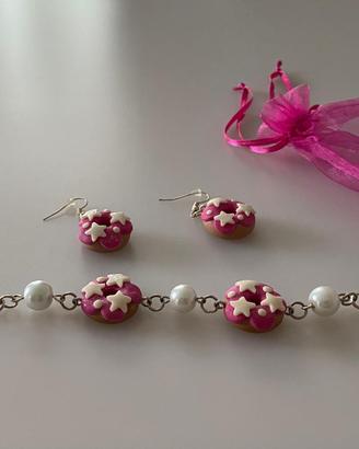 Set braccialetto e orecchini donna in Fimo
