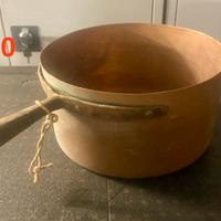 Padella RAME con manico . Pz vintage antiquariato