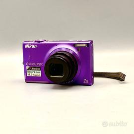 Fotocamera Nikon Coolpix S6100 Viola 16MP  7x Zoom