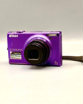 Fotocamera Nikon Coolpix S6100 Viola 16MP  7x Zoom