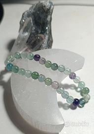 Bracciale in Fluorite arcobaleno vera pietra