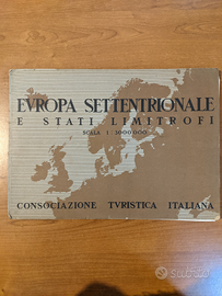 Carta geografica Europa settentrionale 1940