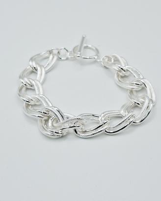 bracciale argento donna catena maglia grossa 