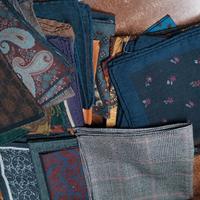 lotto 60 fazzoletti taschino Lana made italy 