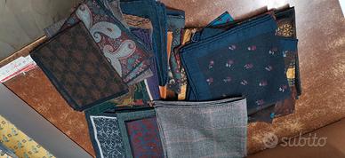 lotto 60 fazzoletti taschino Lana made italy 