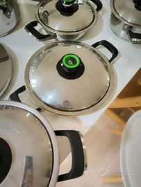 Batteria di pentole amc con coperchi con termostat