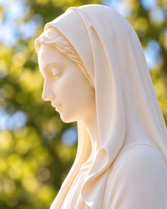 Madonna di Lourdes 20 cm statua resina avorio