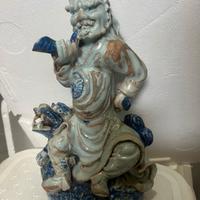 antico statua porcellana cinese cina  marcato