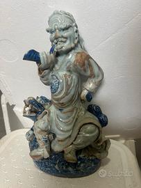 antico statua porcellana cinese cina  marcato