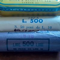 Rotolini 50 pezzi da 10 lire.