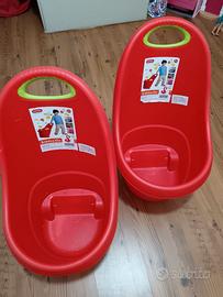 Coppia carrellini portagiochi giochi