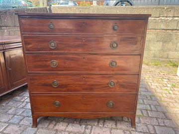 Cassettone secretaire, inglese '800