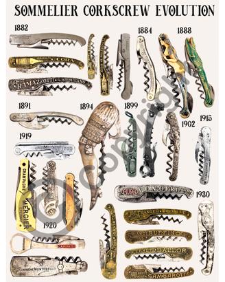 Cavatappi per sommelier poster con collezione