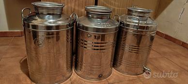 Bidoni 50lt acciaio inox 18 10